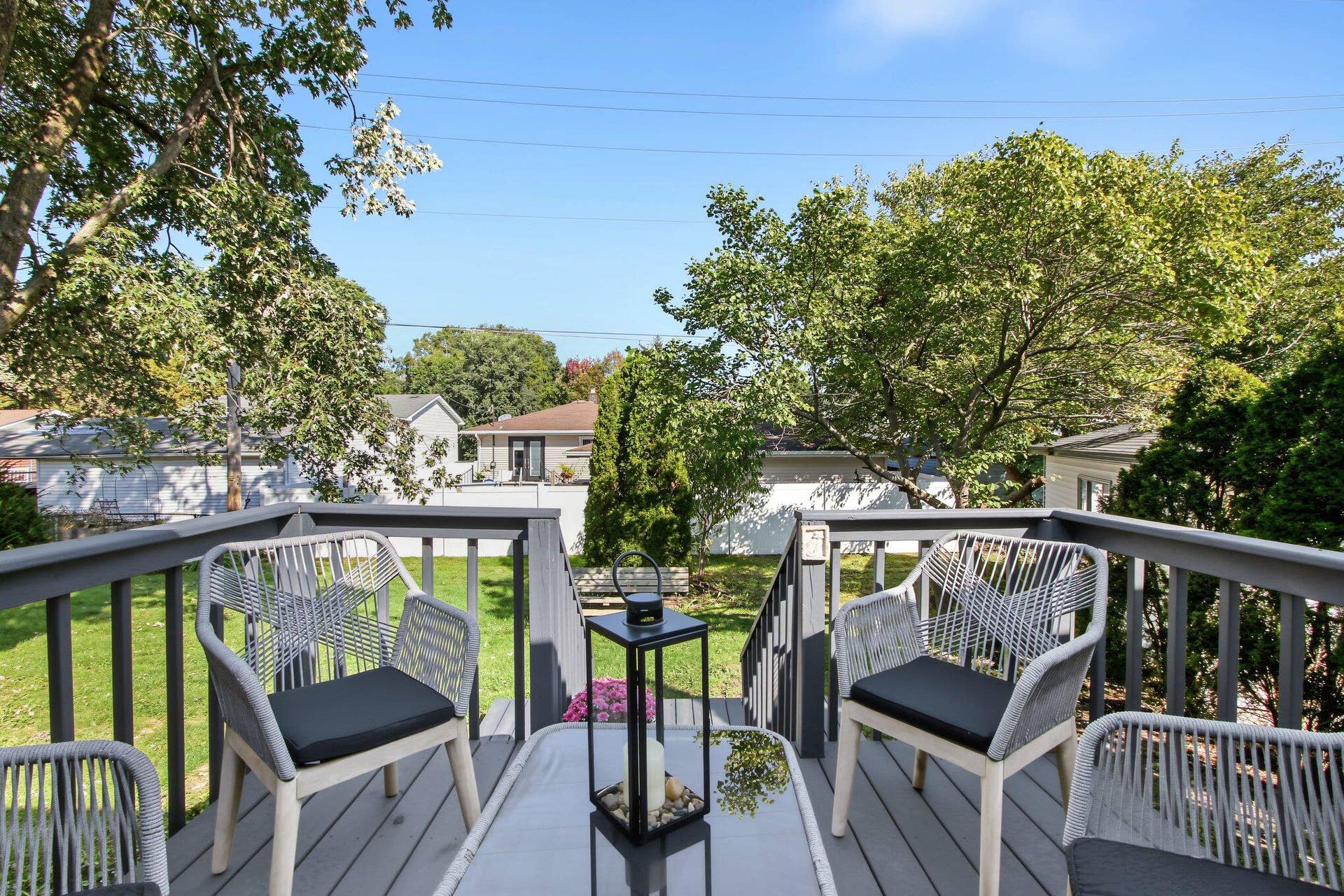 deck and yard