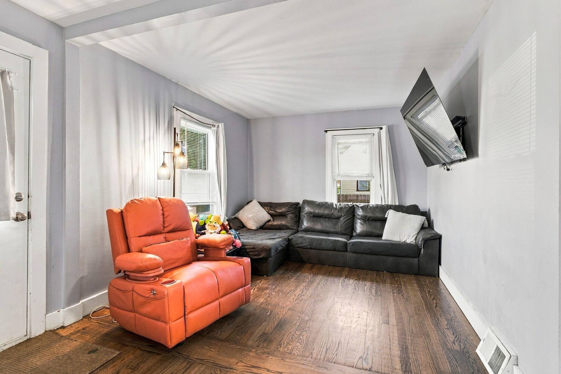 Living room with hardwood floors