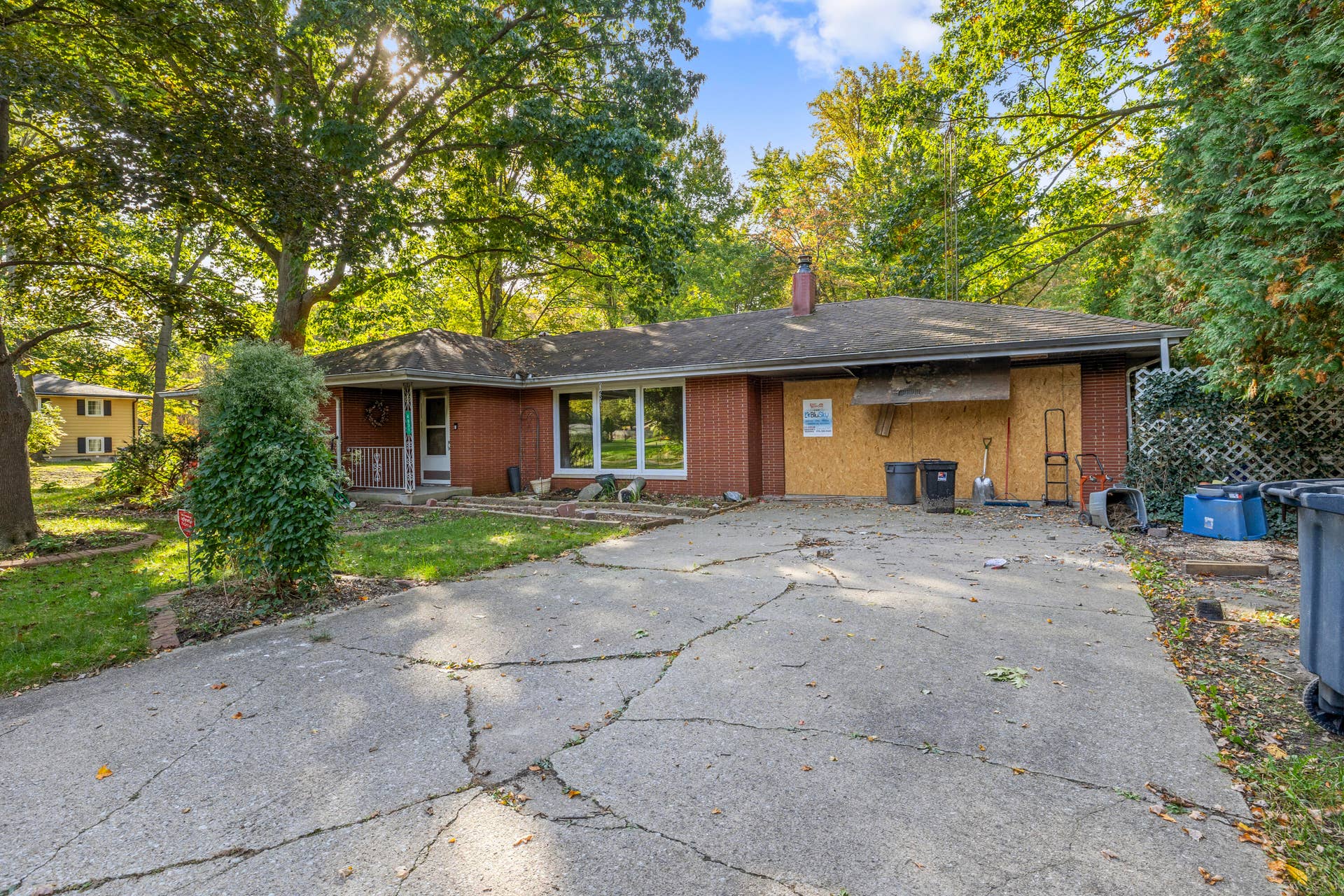 4931 Hillcrest Street, Michigan City, IN 46360 Driveway and front of the house