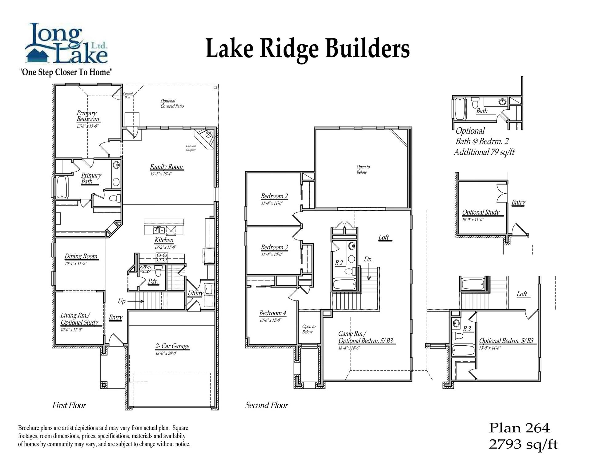 26395 Viva Drive, Magnolia, TX 77355 Plan 264 features 5 bedrooms, 4 full baths, 1 half bath, and over 2,700 square feet of living space.