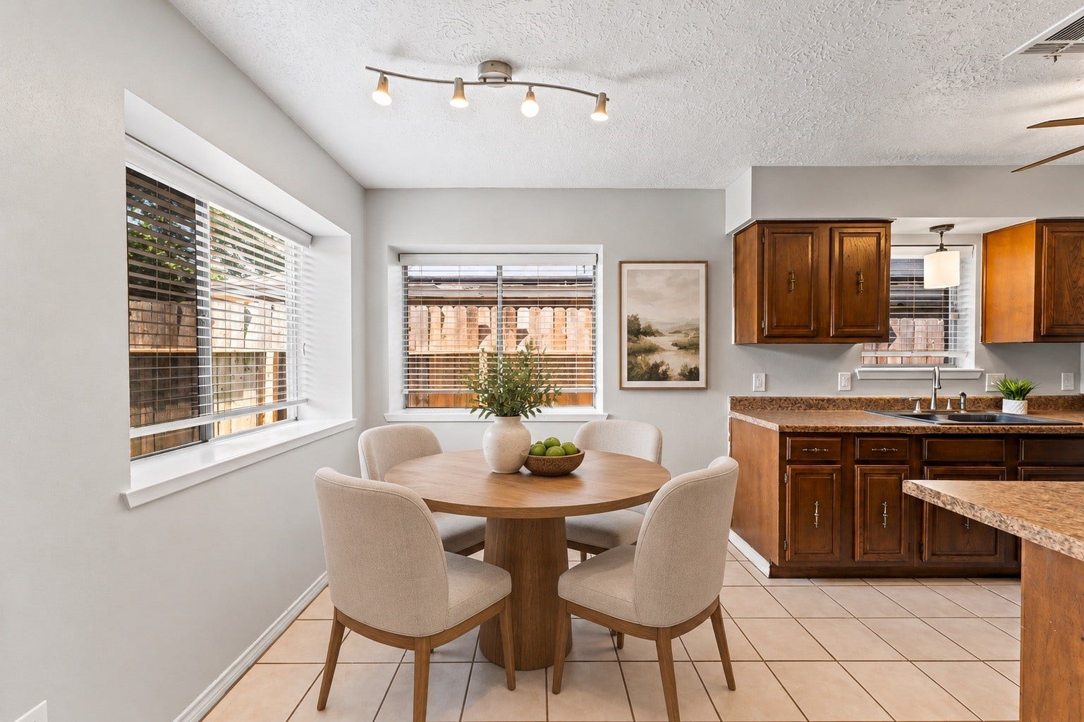 11227 Verlaine Drive, Houston, TX 77065 Breakfast room, virtually staged.