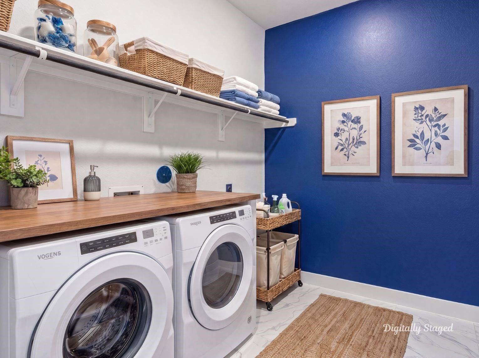 1715 Divino Pass, Conroe, TX 77304 A spacious utility room featuring a
built-in top hanging shelf and plenty
of functional space to design your
ideal laundry setup. This photo has
been digitally staged to illustrate the
possibilities of the homes aesthetic
and potential design. Some
furnishings and dcor shown are for
visual inspiration.