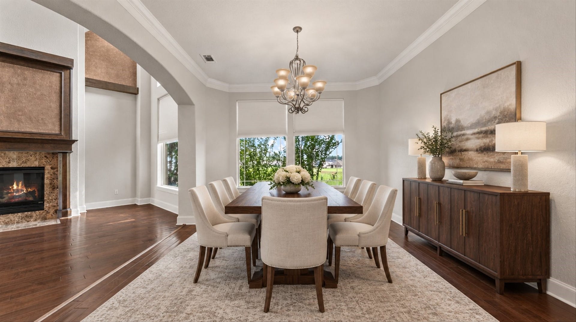 19182 Grandview Point, Montgomery, TX 77356 Dining room has been virtually staged.