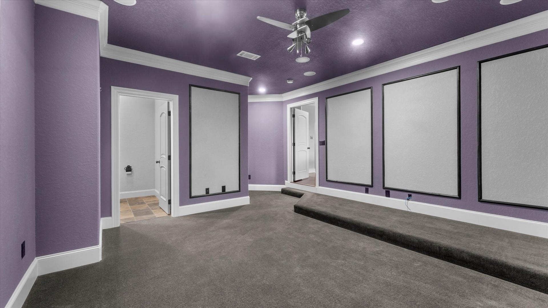 19182 Grandview Point, Montgomery, TX 77356 Media room with a half bath attached.