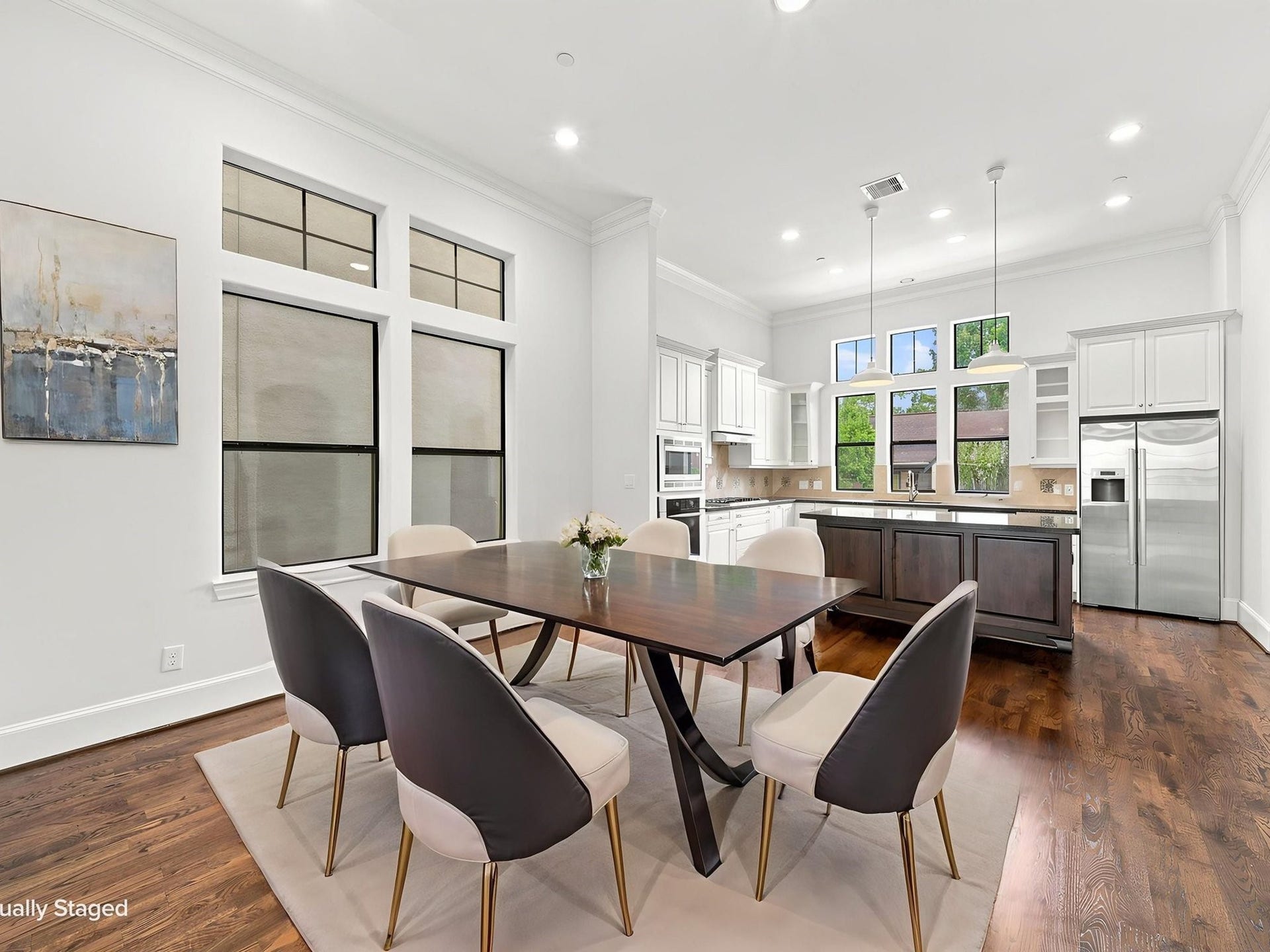 911 Queen Annes Road, Houston, TX 77024 Second Floor Dining Room Virtually Staged