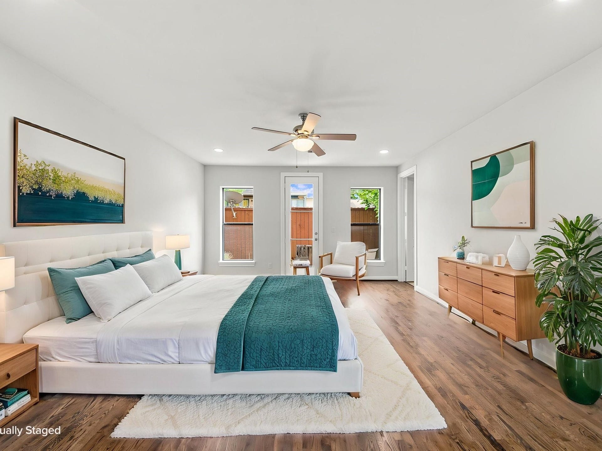 911 Queen Annes Road, Houston, TX 77024 Ground Floor Bedroom Virtually Staged Look Back Here next week for more photos