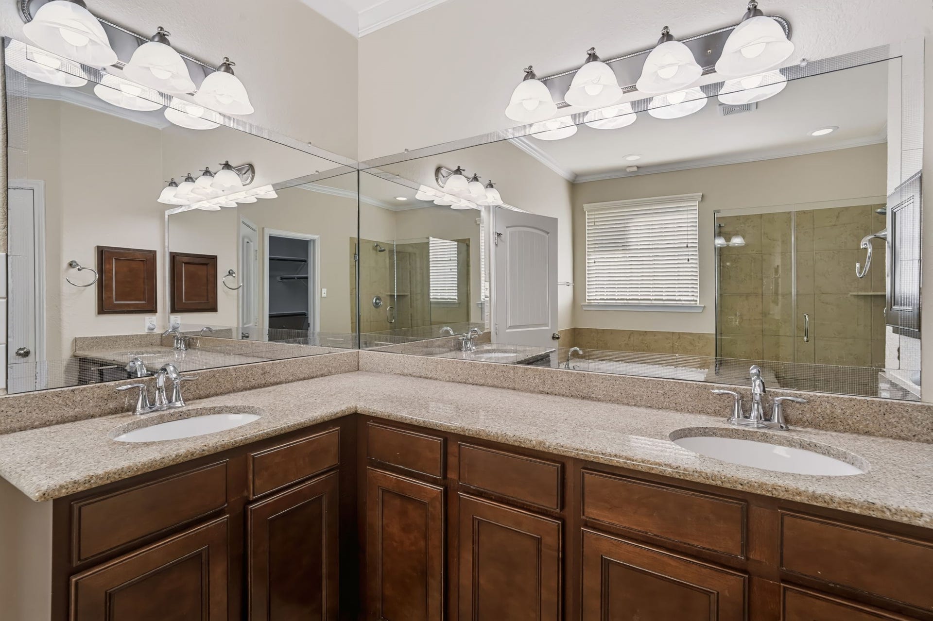 314 Trillium Drive, Sugar Land, TX 77479 Dual vanity in the primary bath provides plenty of space for two to get ready in the morning.