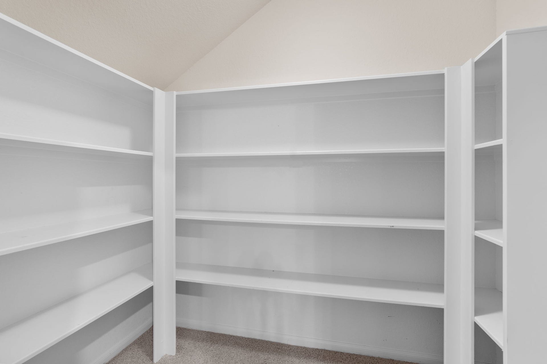 314 Trillium Drive, Sugar Land, TX 77479 Game room walk-in closet with ample built-in shelving for organized storage.