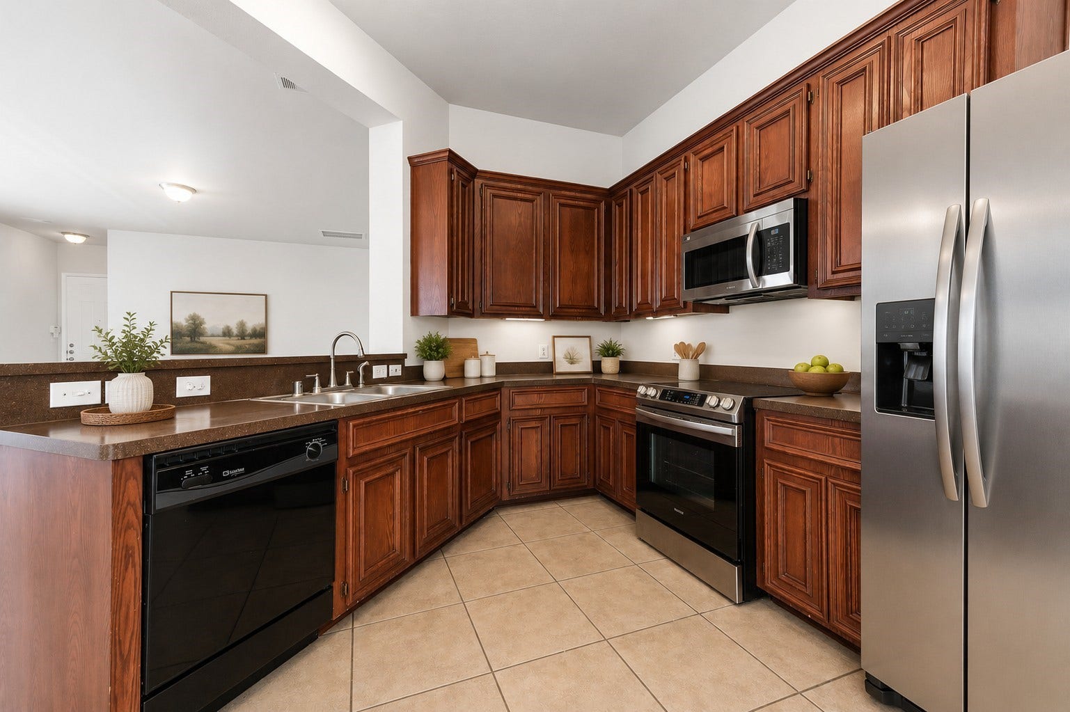 14923 ATMORE Place Dr, Houston, TX 77082 Chef's dream Kitchen. Virtually staged to inspire design possibilities