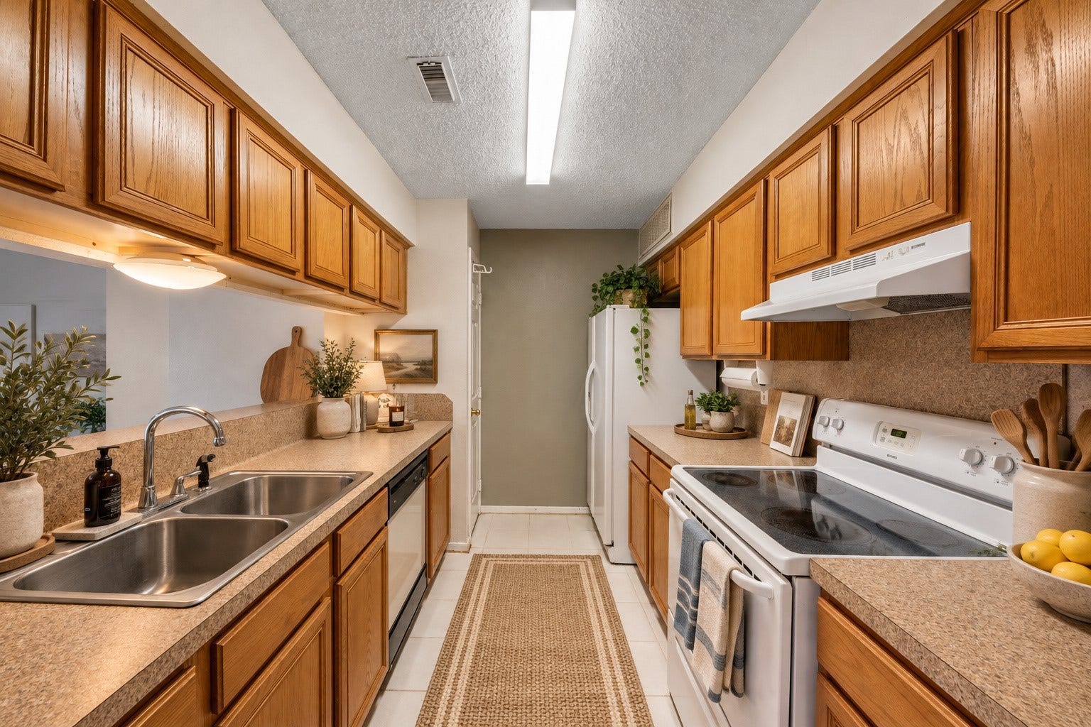 6701 Sands Point Drive, #61, Houston, TX 77074 Kitchen with ample storage space. (Virtually staged)