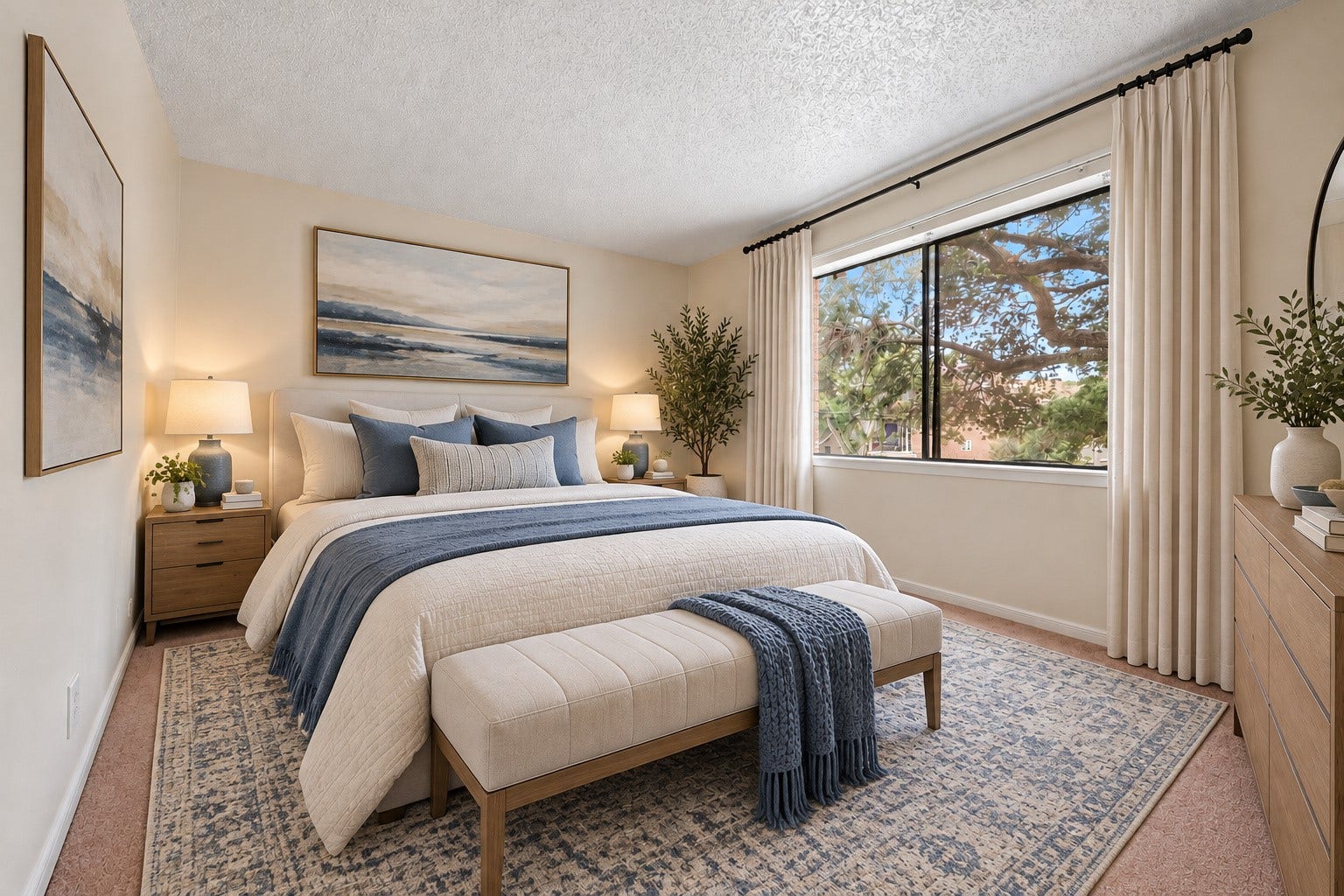 6701 Sands Point Drive, #61, Houston, TX 77074 Secondary bedroom.
(Virtually staged)