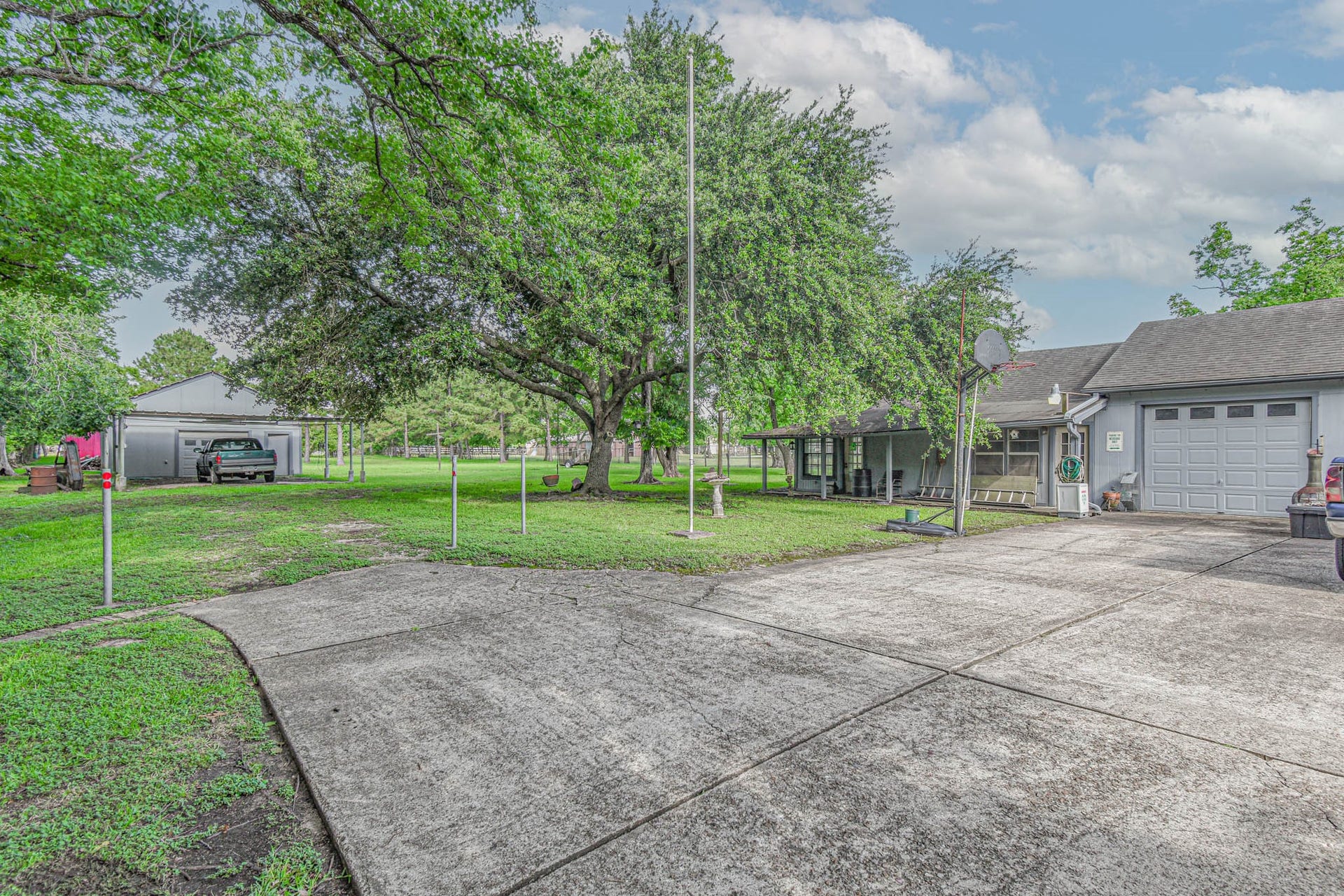 4503 Allen Genoa Road, Pasadena, TX 77504 ADDITIONAL PARKING, PLUS A VIEW OUT TO DETACHED GARAGE & CAR PORT.