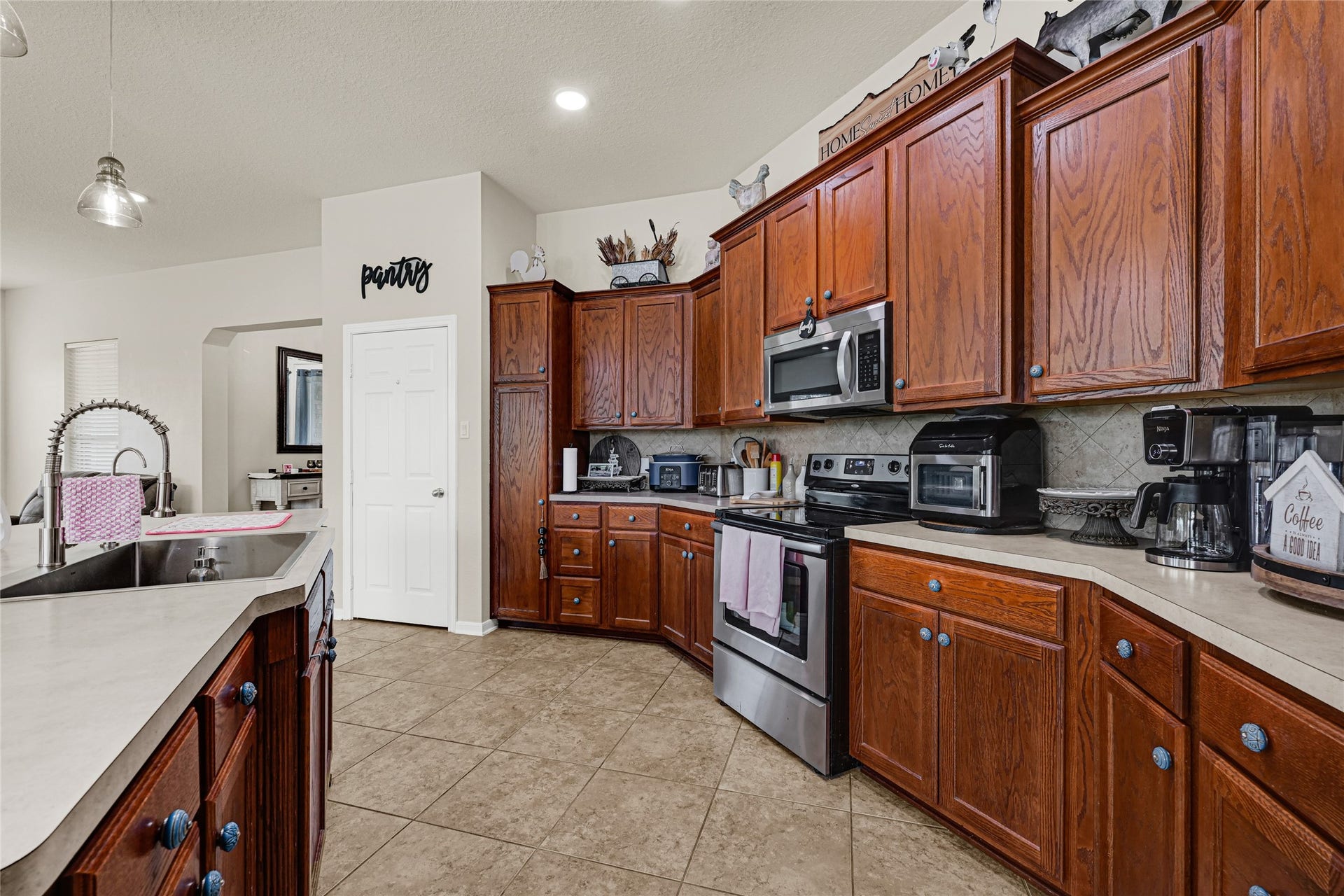 Beautiful kitchen with plenty of cabinet space.