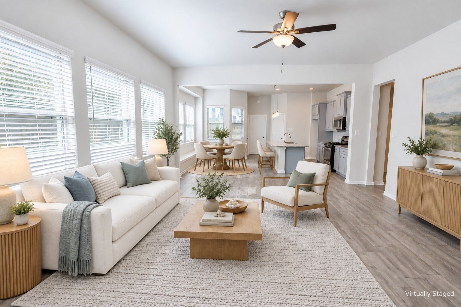 7912 Spring Run Drive, Magnolia, TX 77354 Open concept (virtually Staged)
