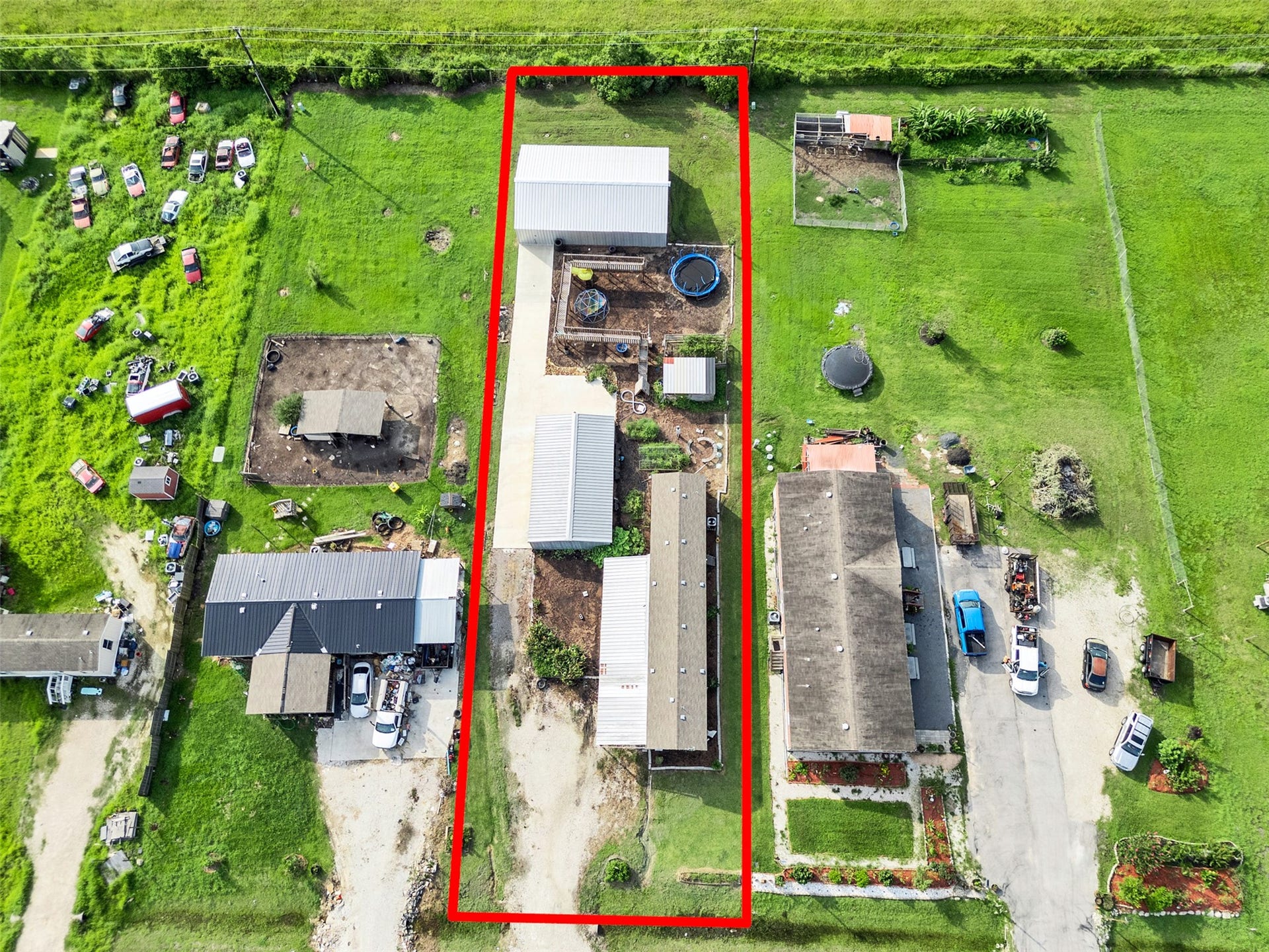 Over view of the Shop/Playground and Home.