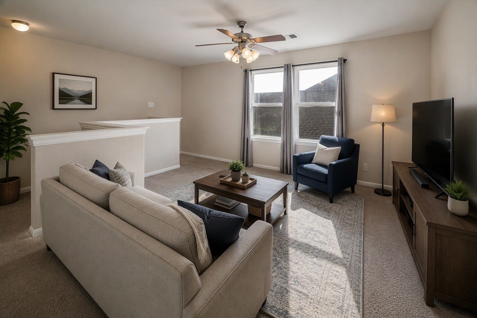 21264 Flowering Crape Myrtle Drive, Porter, TX 77365 Upstairs you will find a roomy second family room.
Digitally staged.