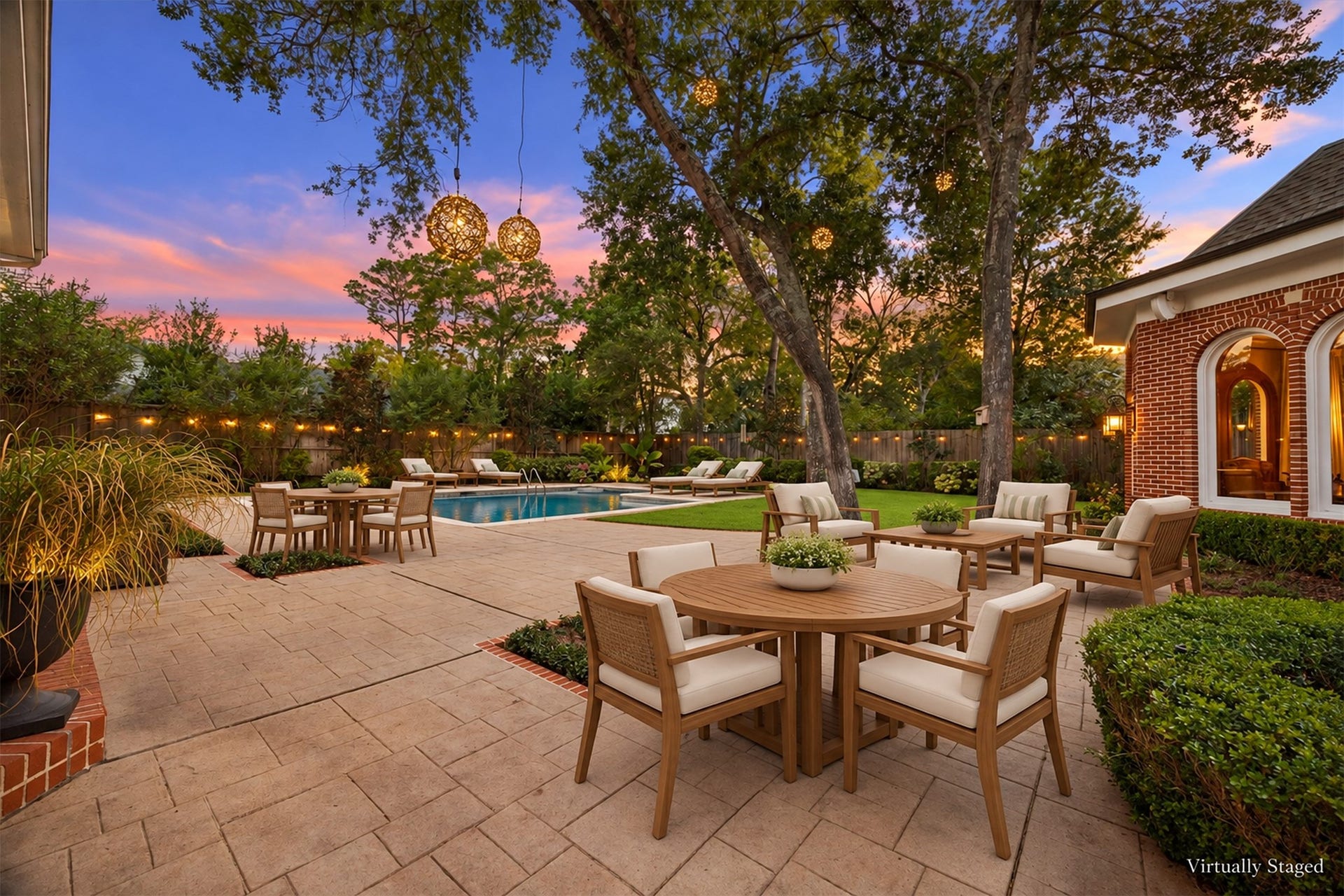 14 Stonegate Drive, Houston, TX 77024 Virtually Staged -View from the wet bar's server window.