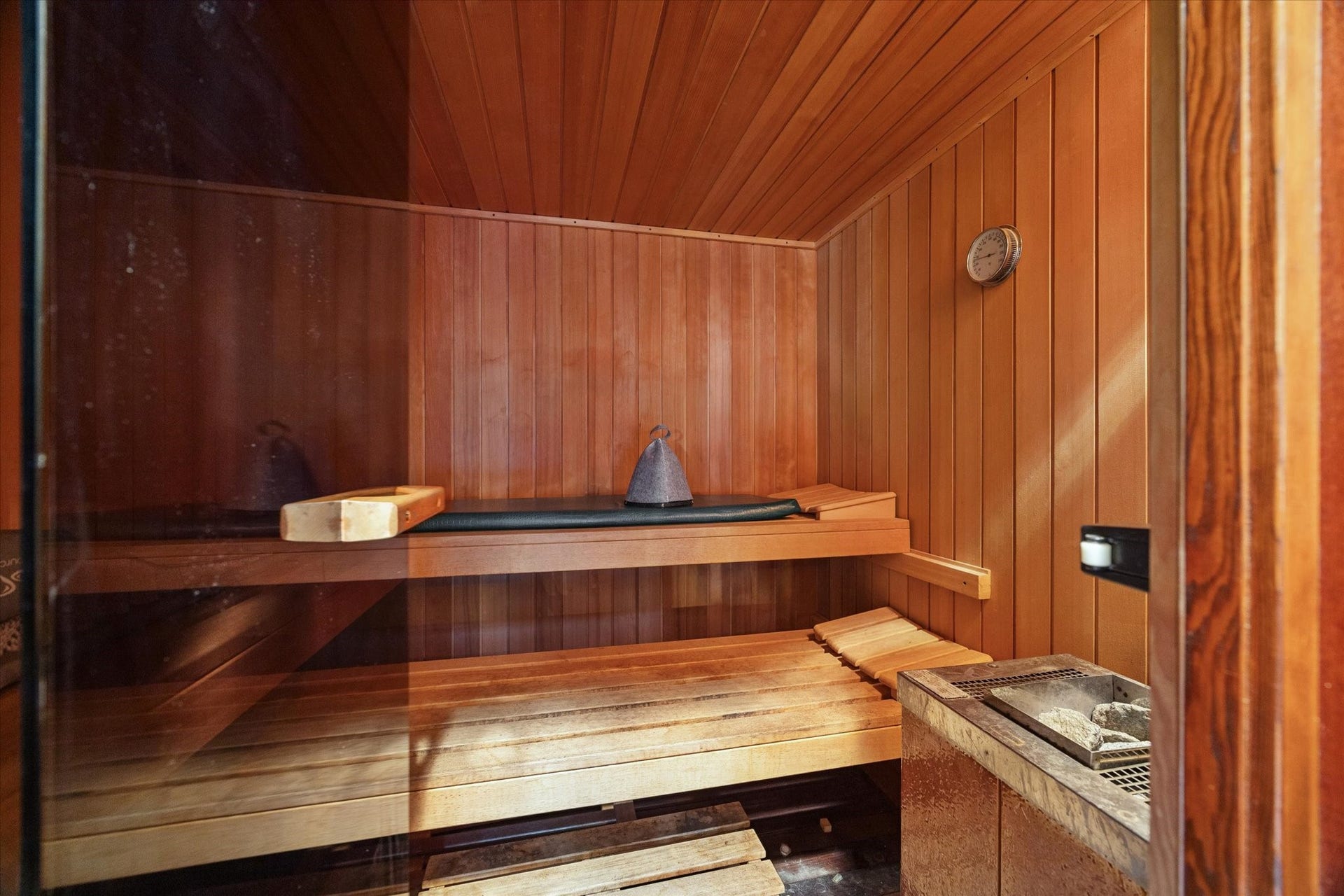 14 Stonegate Drive, Houston, TX 77024 Unwind in your own private sauna, offering a great retreat for relaxation and rejuvenation.