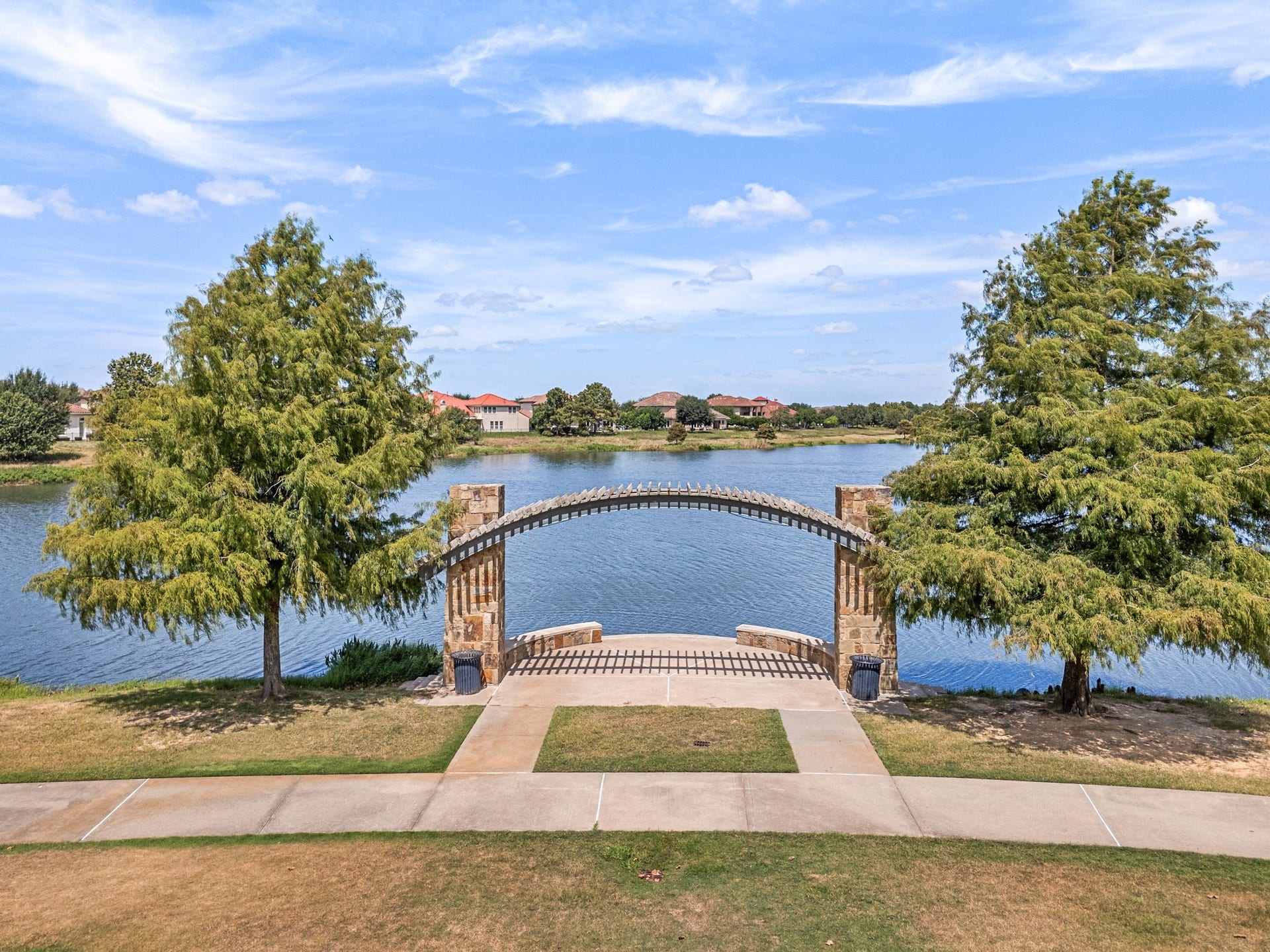 34 Edgemont Court, Fulshear, TX 77441 In Cross Creek Ranch in Fulshear, this stone-framed lakeside overlook offers a scenic place to pause along the waterfront. The communitys hundreds of acres of lakes also allow catch-and-release fishing and non-motorized boating, including kayaks and paddle boats.
