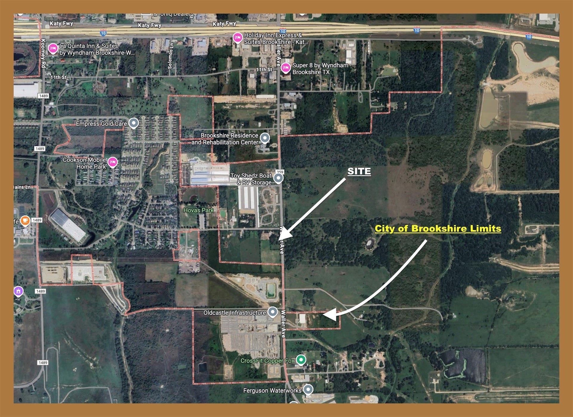 1606 FM 359, Brookshire, TX 77423 Property showing the city limits