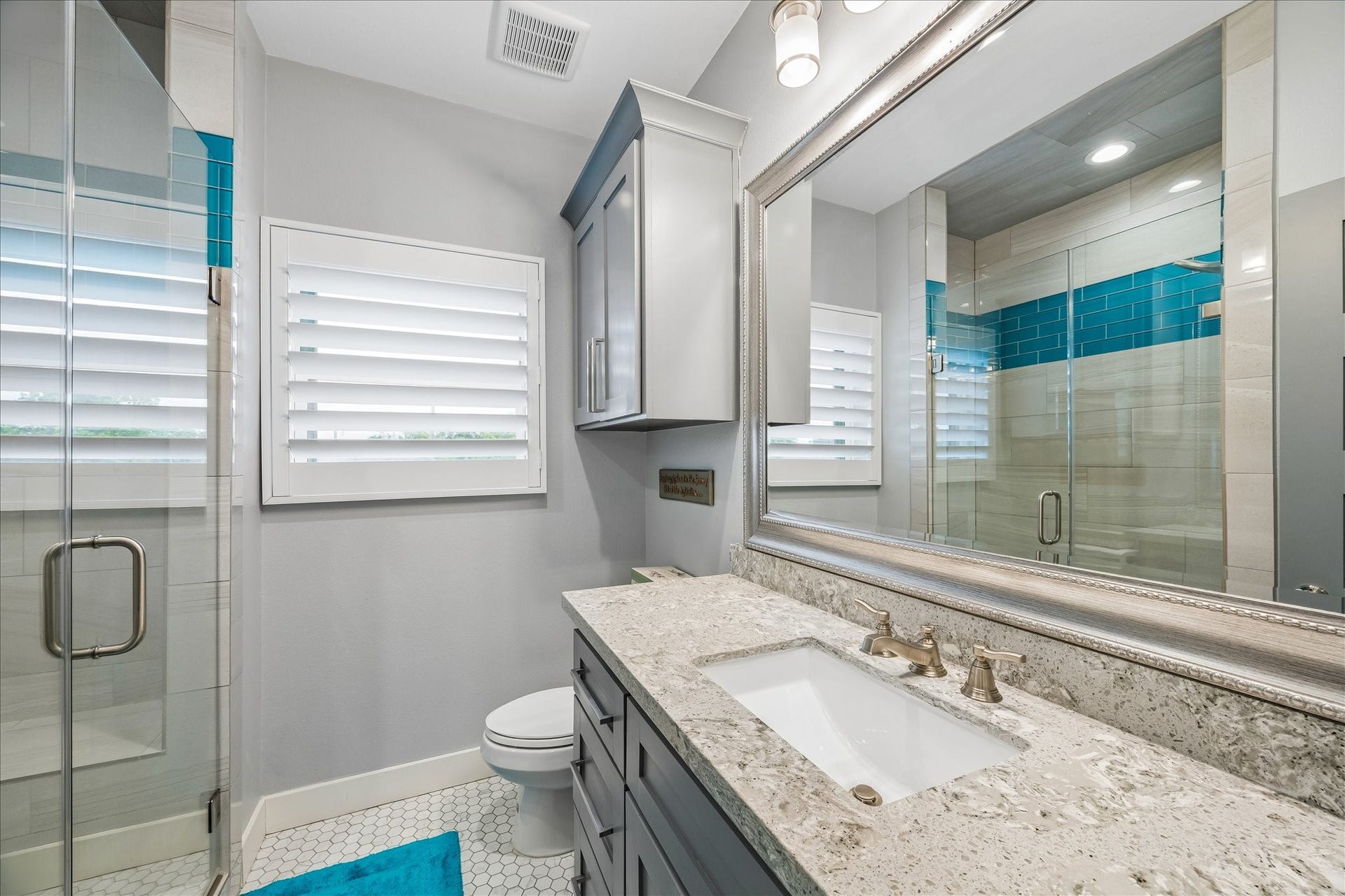 4019 Bayshore Drive Drive, Bacliff, TX 77518 Bathroom with Walk-in shower for 2nd and 3rd bedrooms