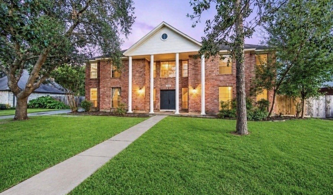 1414 W Castlewood Avenue, Friendswood, TX 77546 Tucked away among the winding trails of the Wilderness, 1414 W Castlewood Ave is nestled within a breathtaking canopy of mature trees, creating a private storybook setting that feels worlds away from the ordinary. Come discover a home where your next chapter isnt just waiting to be written, its waiting to unfold.