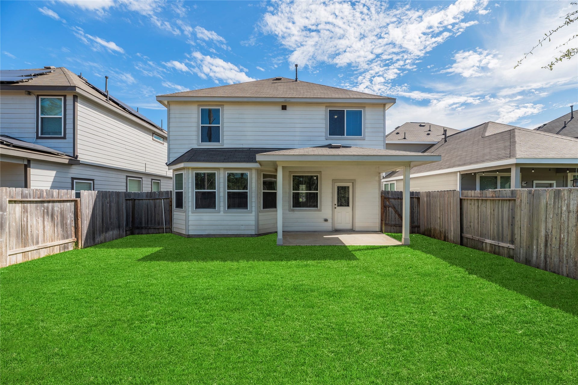 2276 Raider Drive, Conroe, TX 77301 Fenced backyard, perfect for playground, garden or entertaining.