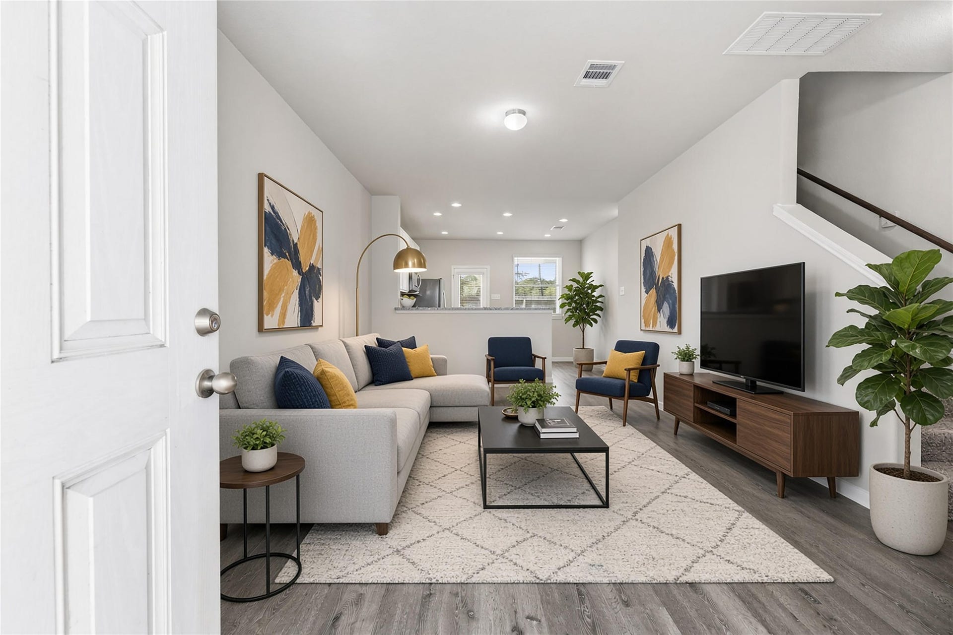 2276 Raider Drive, Conroe, TX 77301 Open concept living room - virtually staged