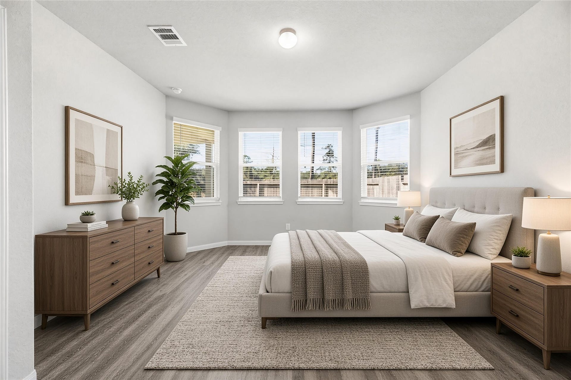 2276 Raider Drive, Conroe, TX 77301 Spacious primary bedroom, virtually staged