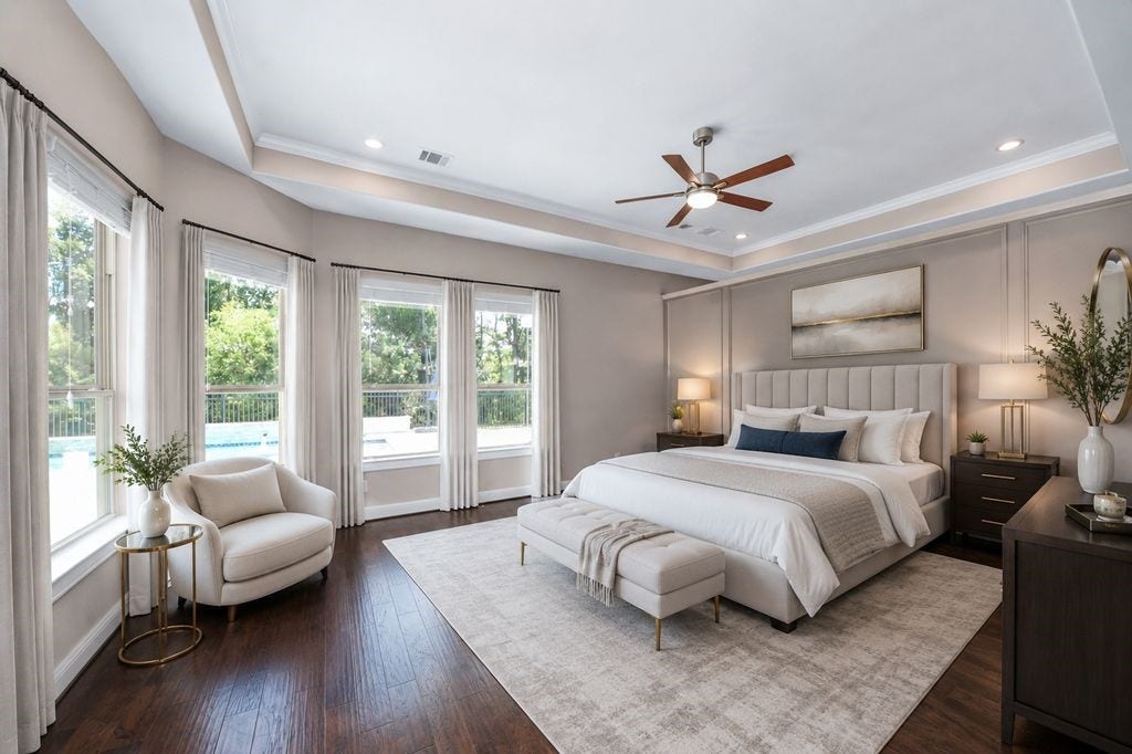 4035 Ashland Woods Drive, Spring, TX 77386 Virtually staged Primary suite.