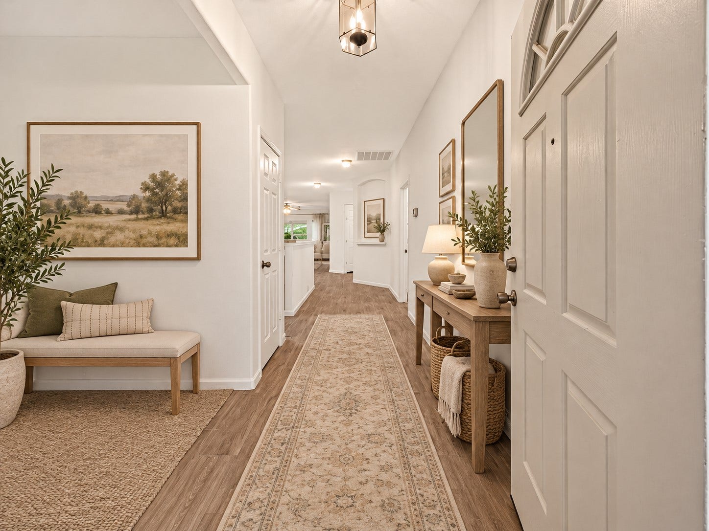 Entryway, virtually staged