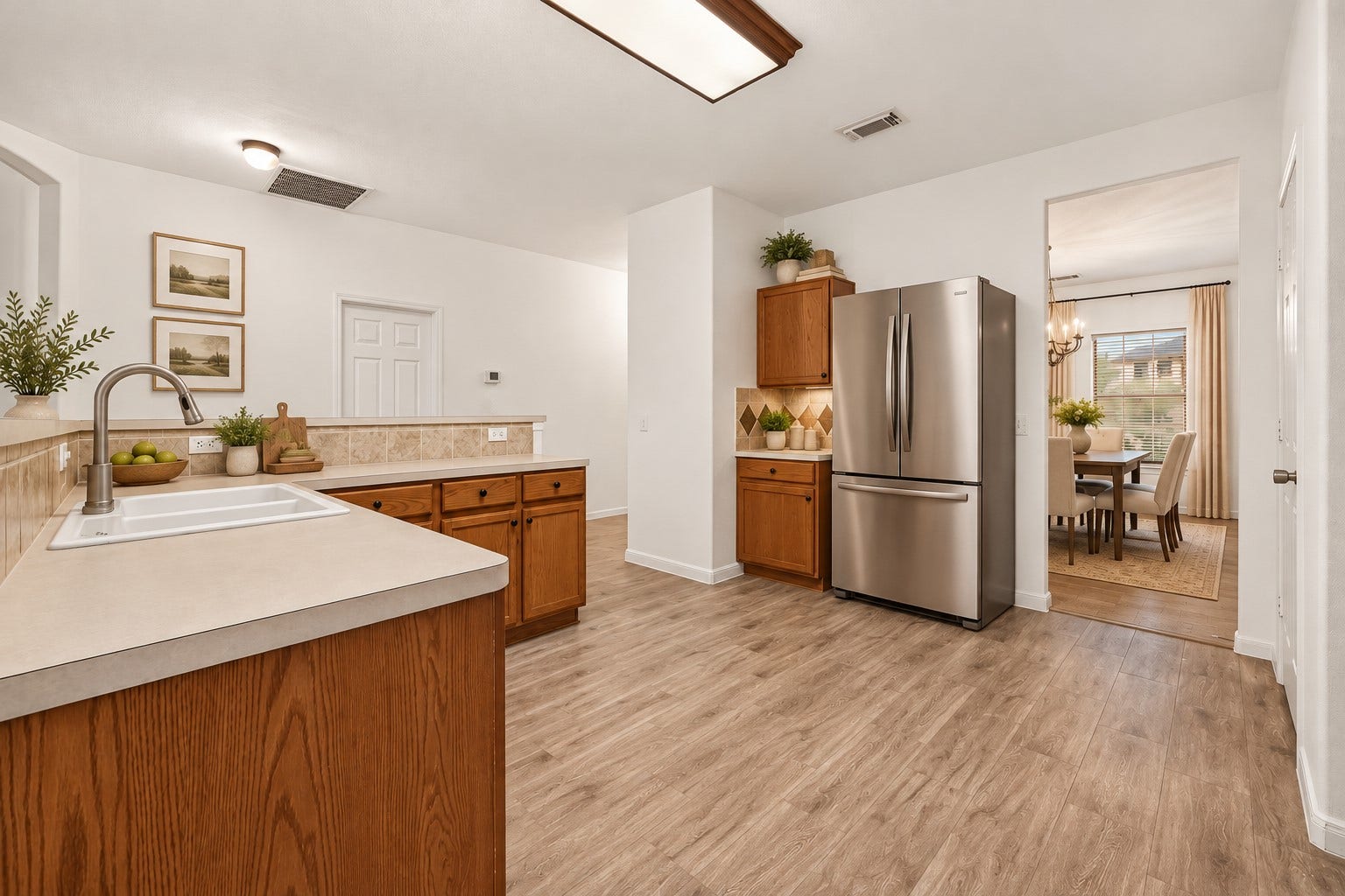Kitchen, virtually staged