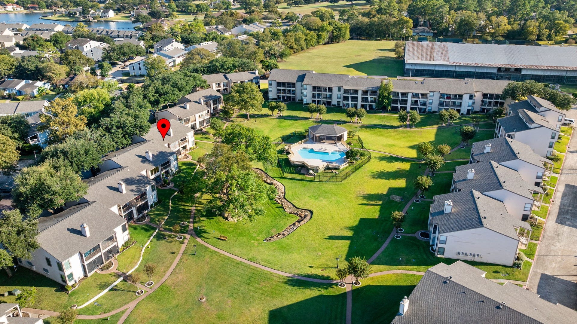 204 Lakeview Terrace, #G, Conroe, TX 77356 Private pool for the complex