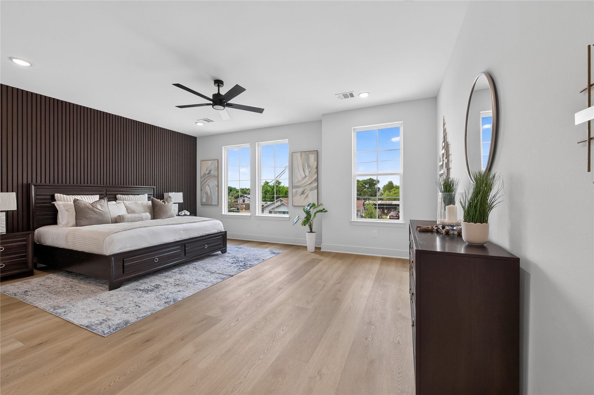 Primary Bedroom is oversized to allow you to create your own private space as you want.