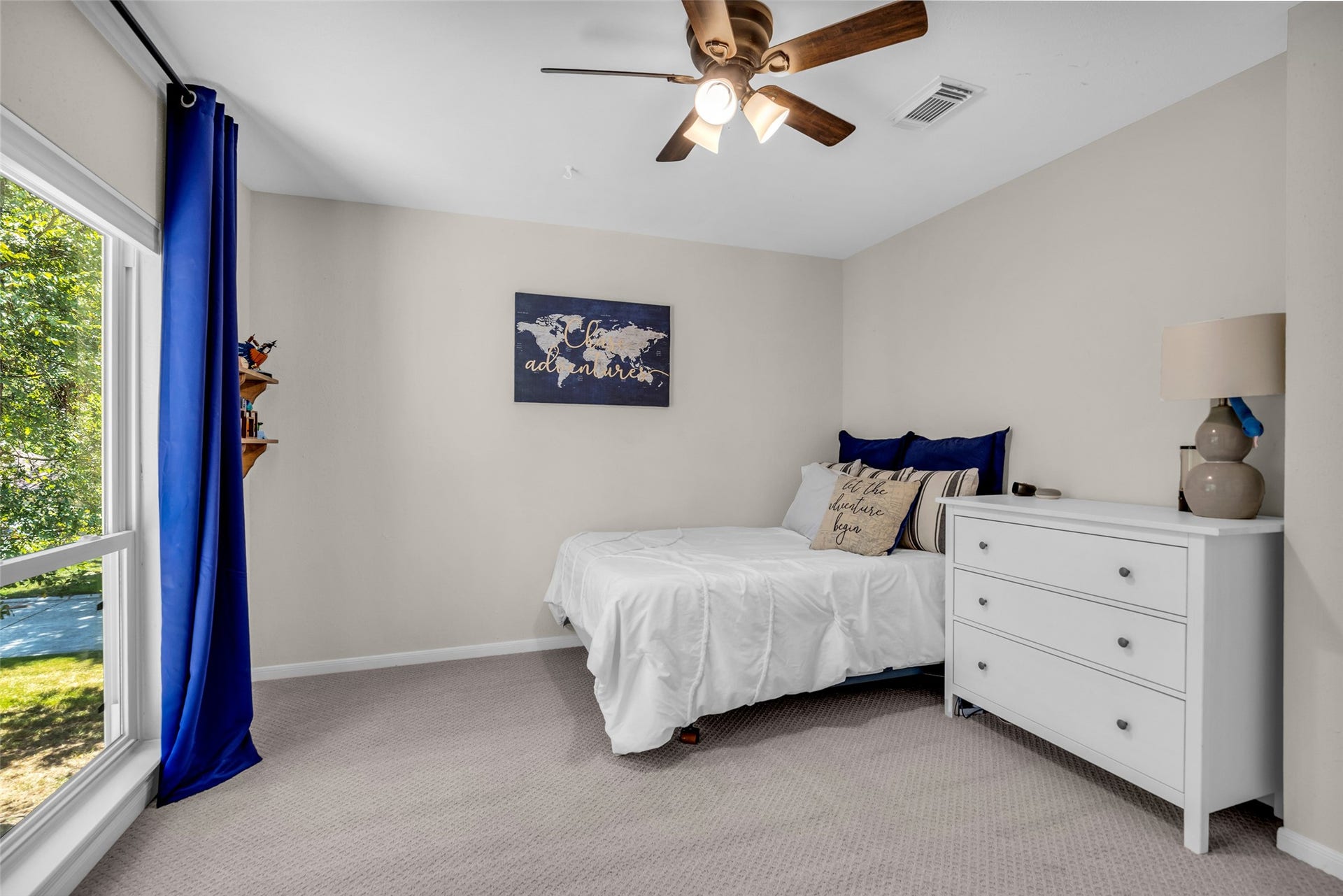 2 Tall Sky Place, The Woodlands, TX 77381 Secondary Bedroom. Three total upstairs