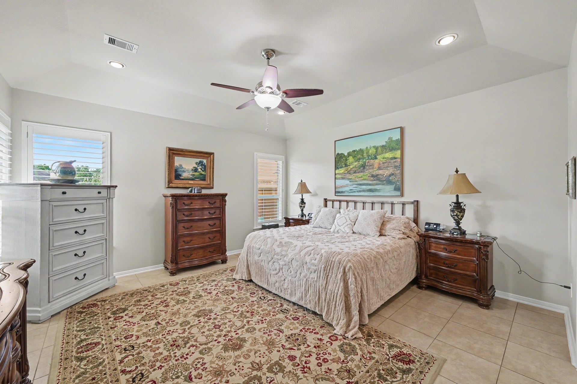 124 Wycliffe Drive, Montgomery, TX 77356 Peaceful primary retreat featuring a spacious layout and soothing natural light.