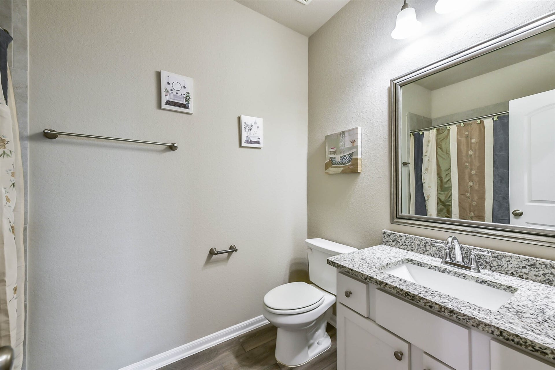 Full bathroom located downstairs.