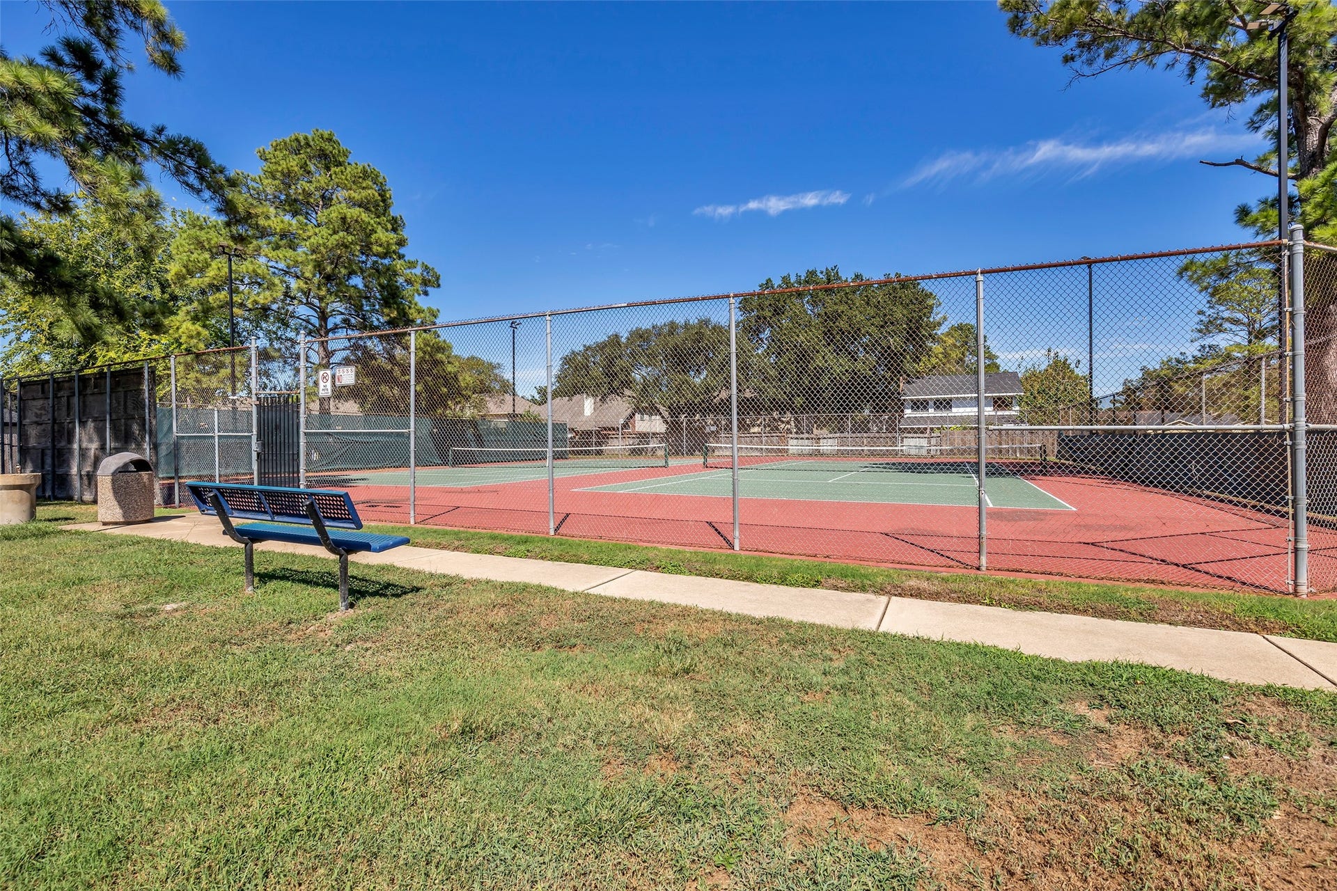 Stay active on the community tennis courts.
