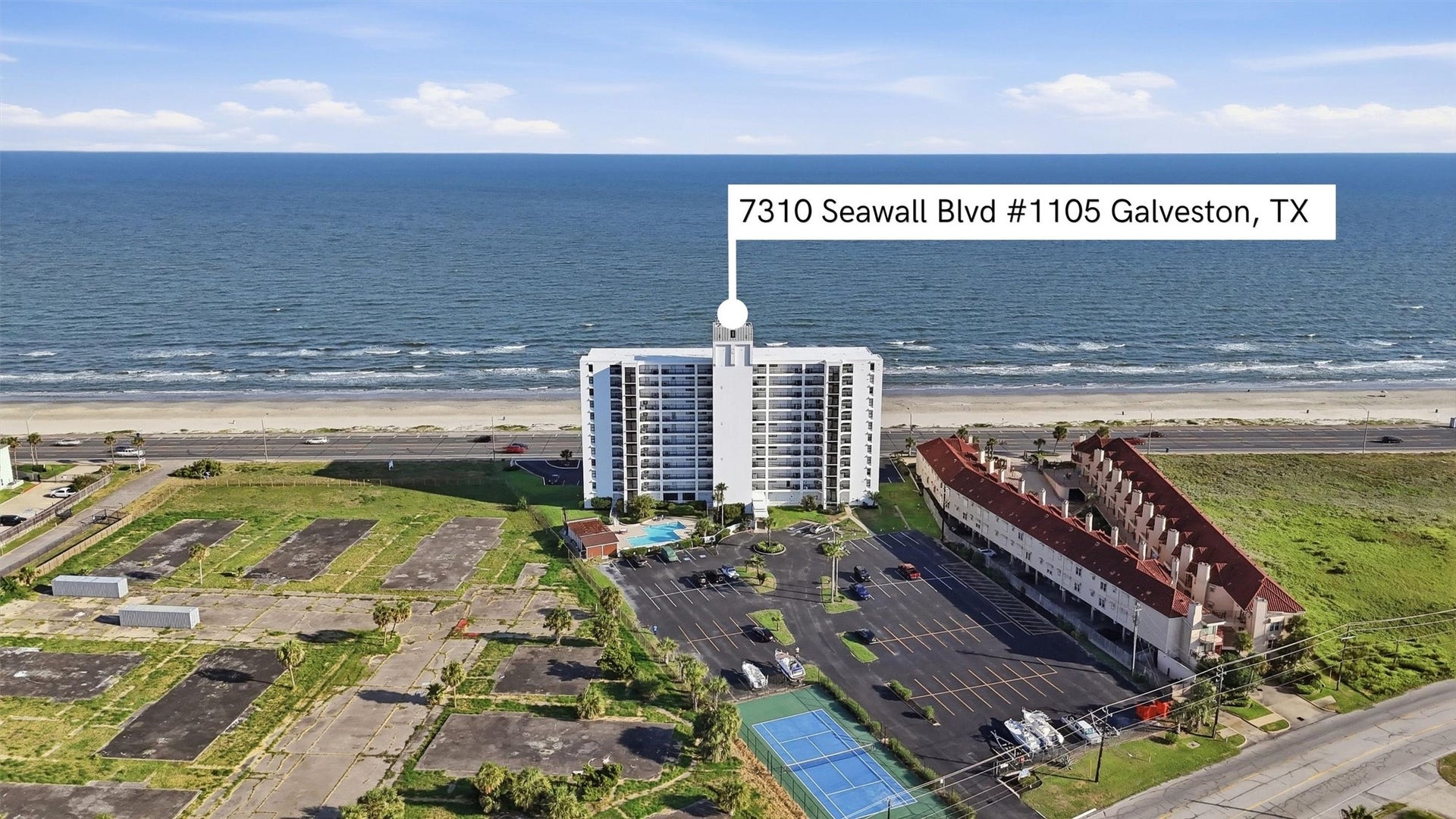 7310 Seawall Boulevard, #1105, Galveston, TX 77551 Oceanfront living at its finest in Galveston, TX, with stunning beach views and modern amenities just steps from the shoreline.