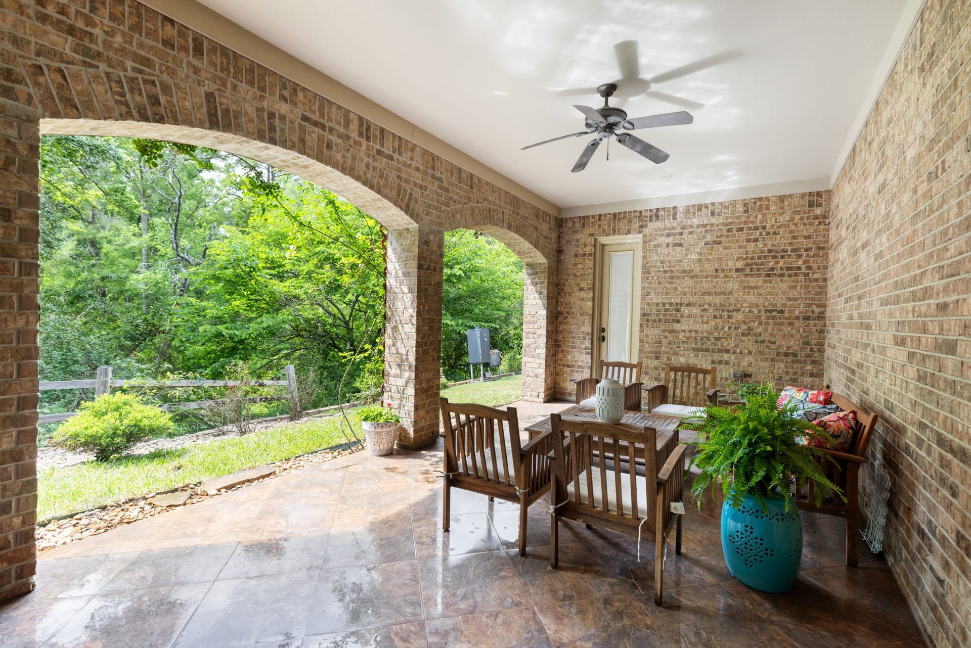 7421 Enchanted Stream Drive, Conroe, TX 77304 The door leads to the darling private casita.