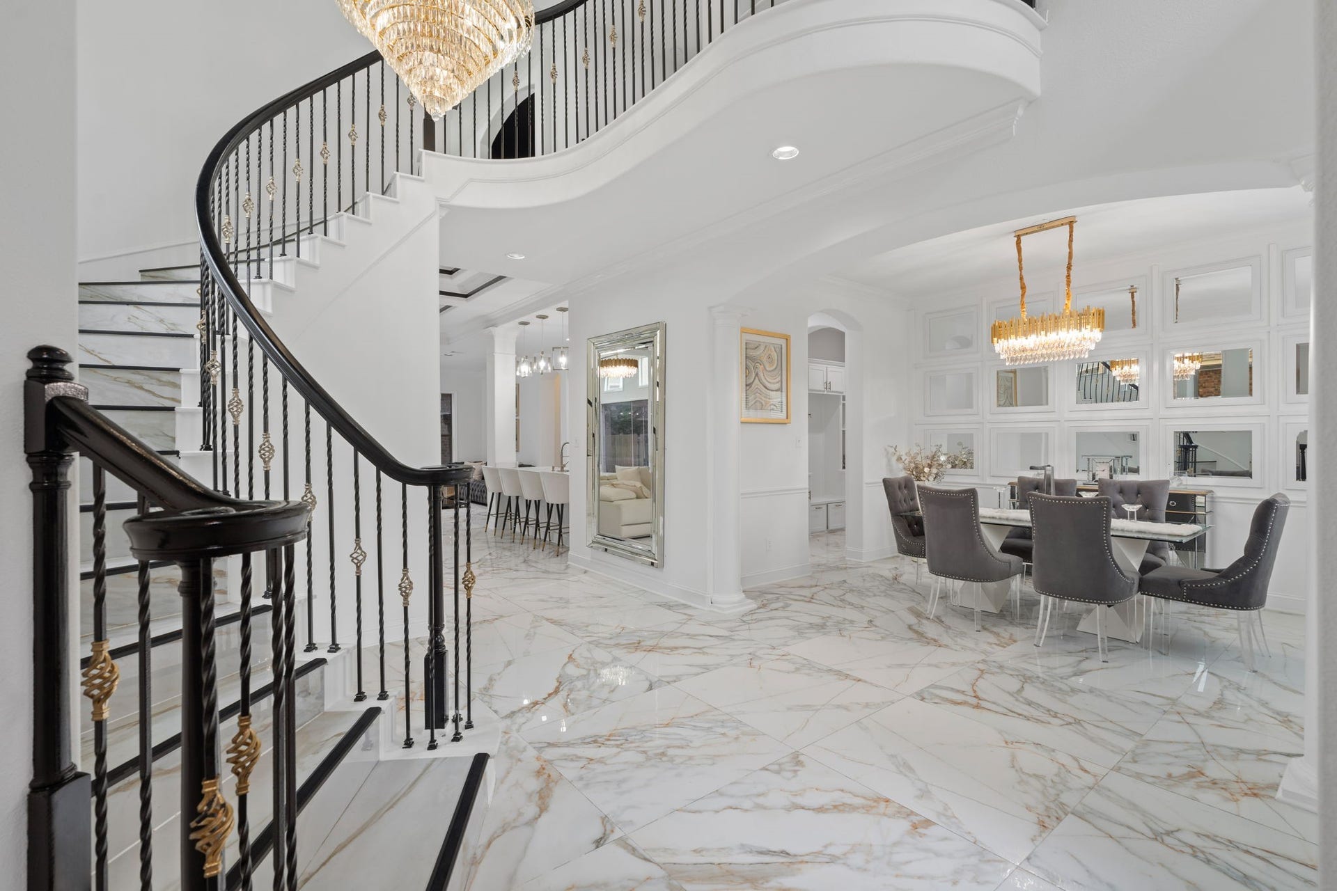 20410 Trumbull Ridge Drive, Cypress, TX 77433 Marble flooring throughout all 1st floor