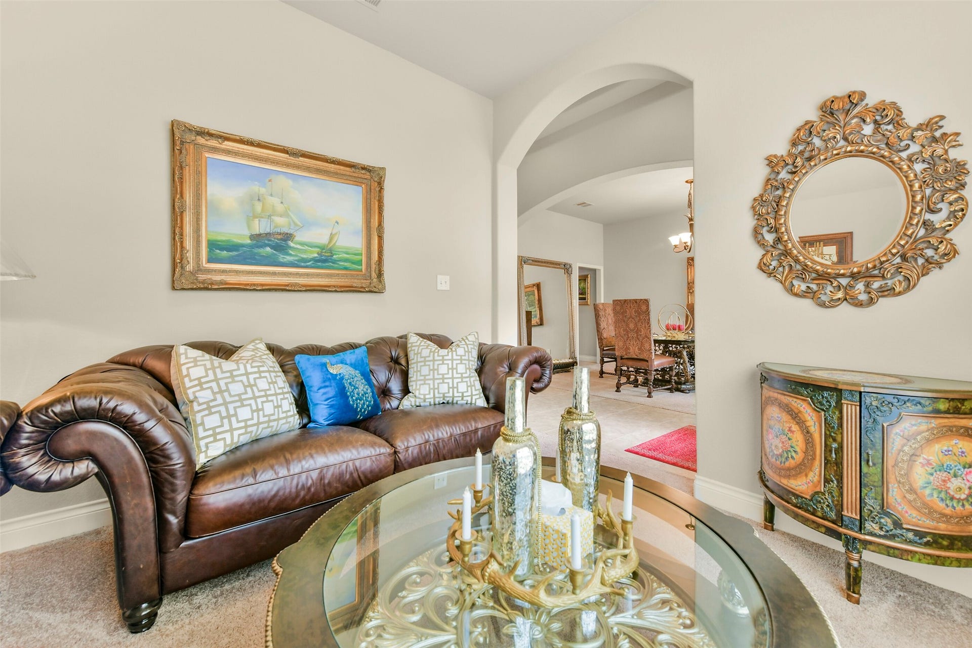 3011 Sunrise Run Lane, Pearland, TX 77584 Formal sitting room/flex space is to the left across from the formal dining room