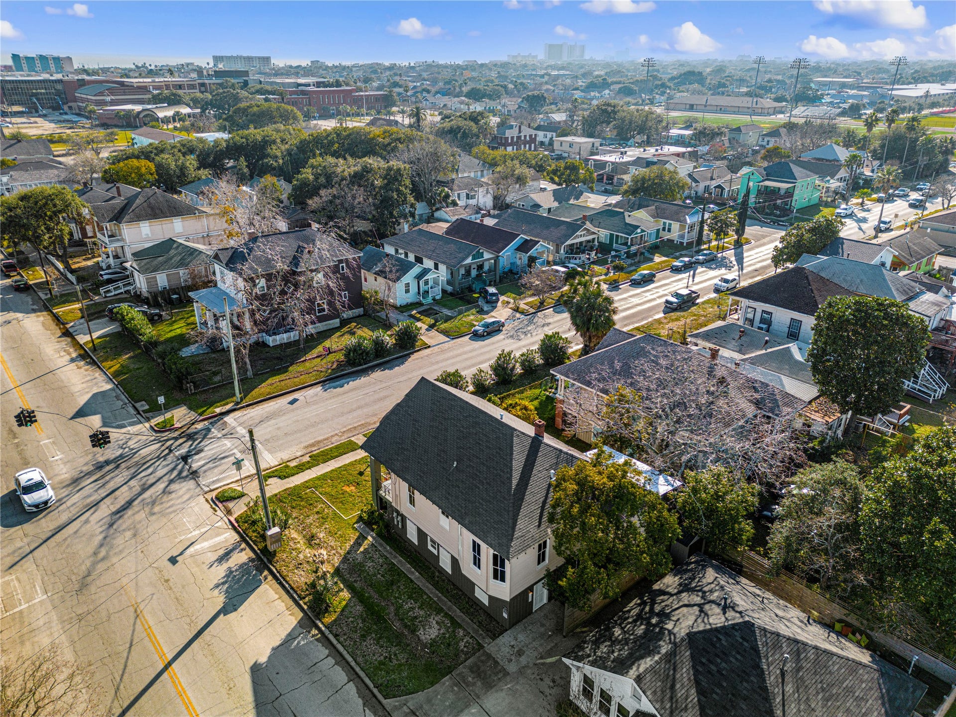 3902 Bernardo de Galvez, #1, Galveston, TX 77550 Large corner lot with separate driveway for unit 1 off-street parking
