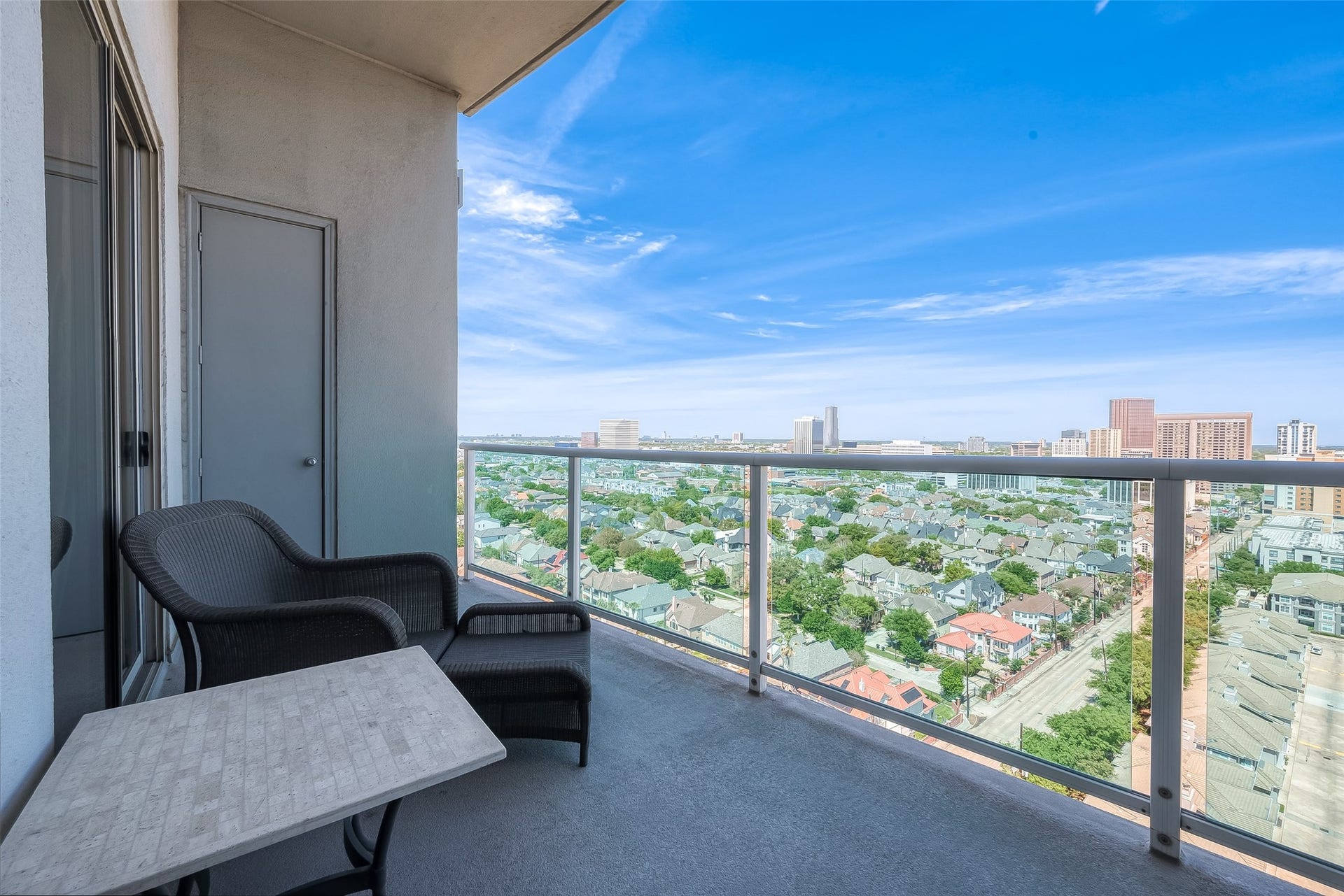3388 Sage Road, #1601, Houston, TX 77056 Terrace with an amazing view from the 16th floor.