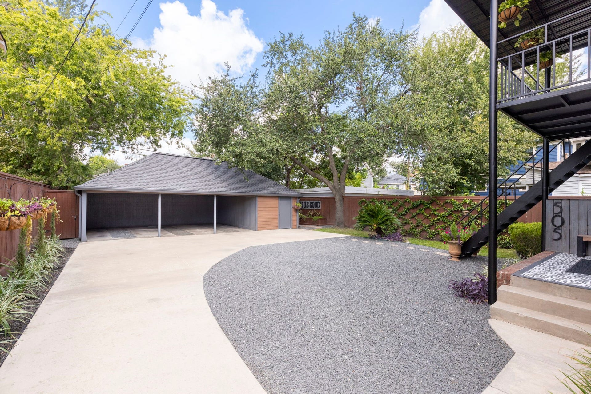 505 Harvard Street, Houston, TX 77007 3 covered parking spots with plenty of extra space.