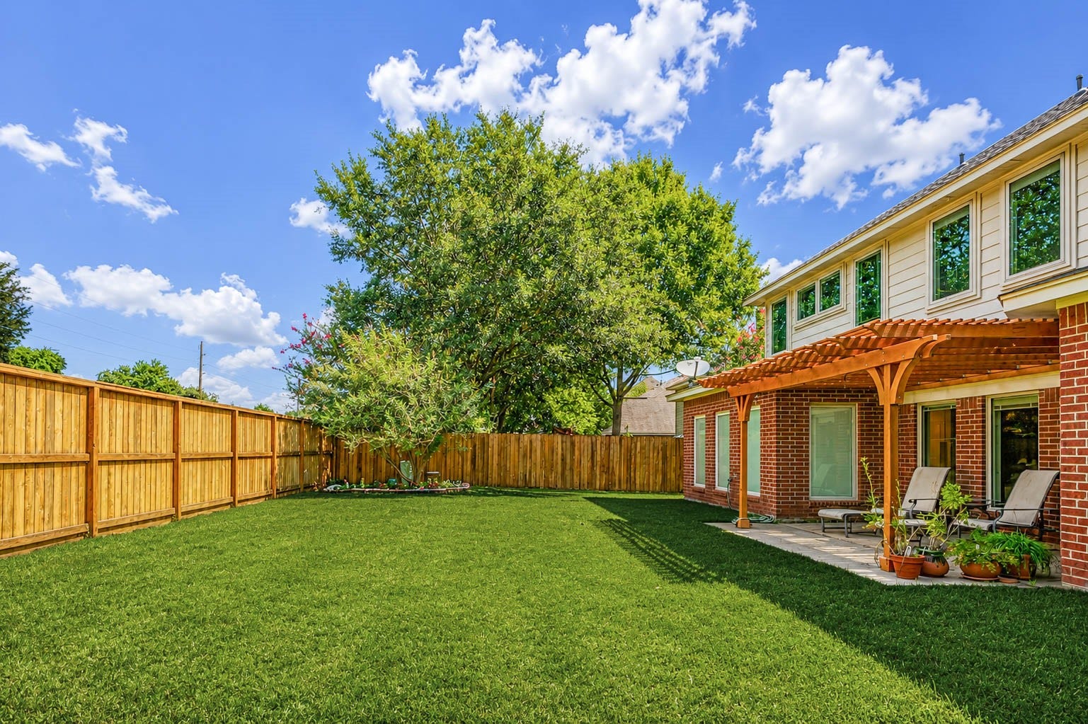 17311 Pikes Peek Court, Tomball, TX 77377 Open backyard - blank canvas