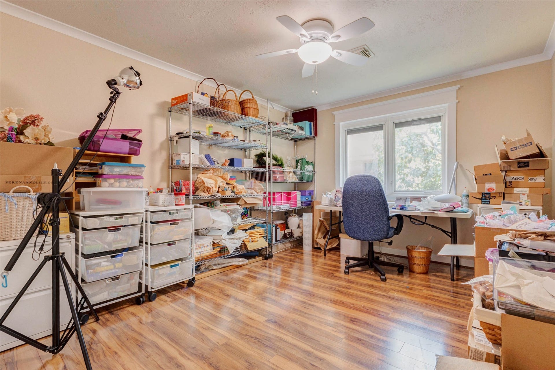 17311 Pikes Peek Court, Tomball, TX 77377 2nd bedroom being used as a craft room on the 2nd floor