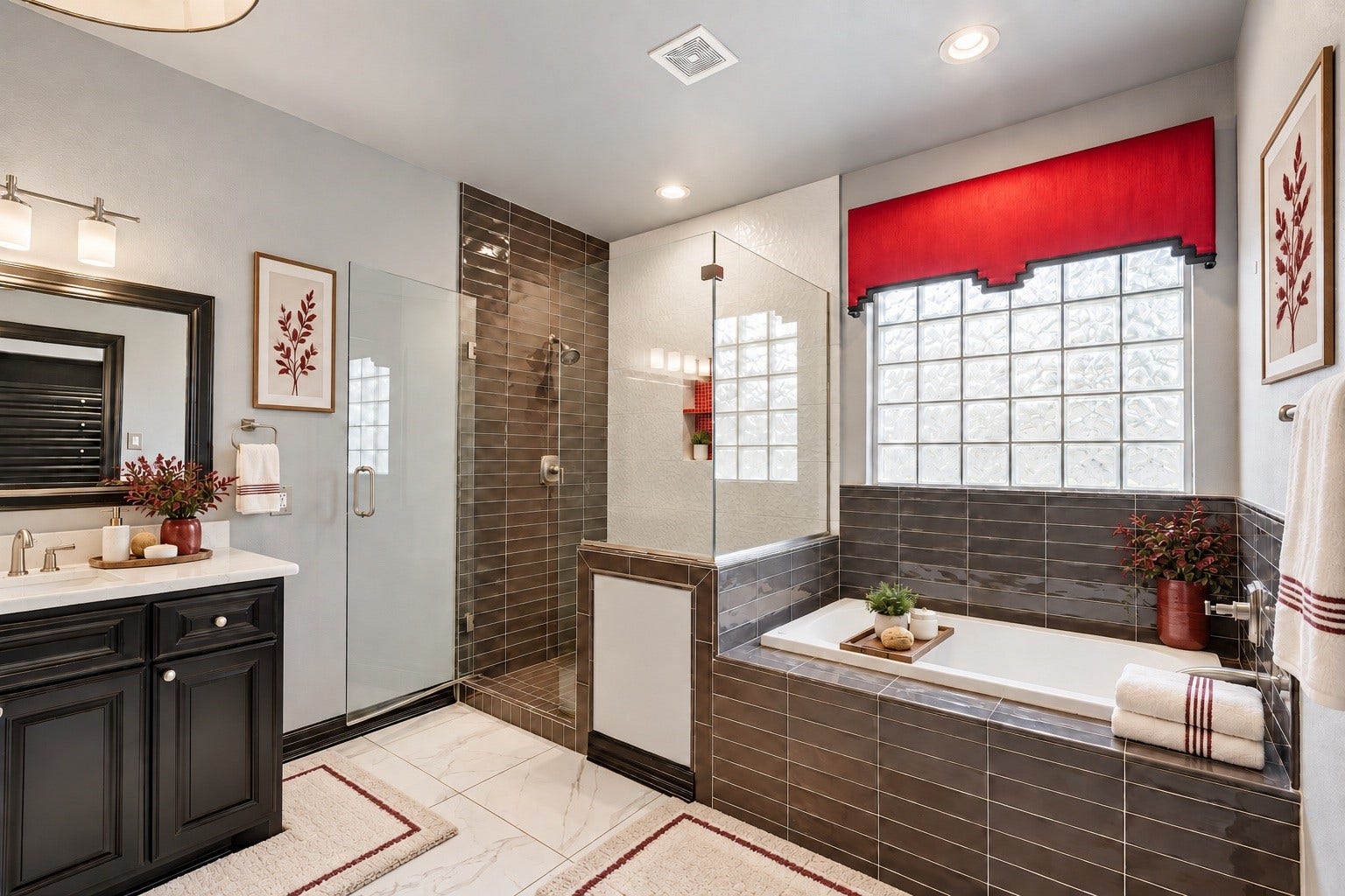 405 Old Orchard Drive, Dickinson, TX 77539 Virtually Staged. Separate tub and shower