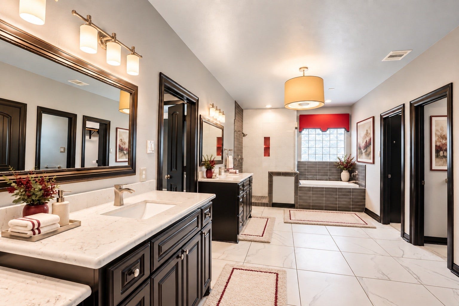 405 Old Orchard Drive, Dickinson, TX 77539 Virtually Staged. Dual Vanities