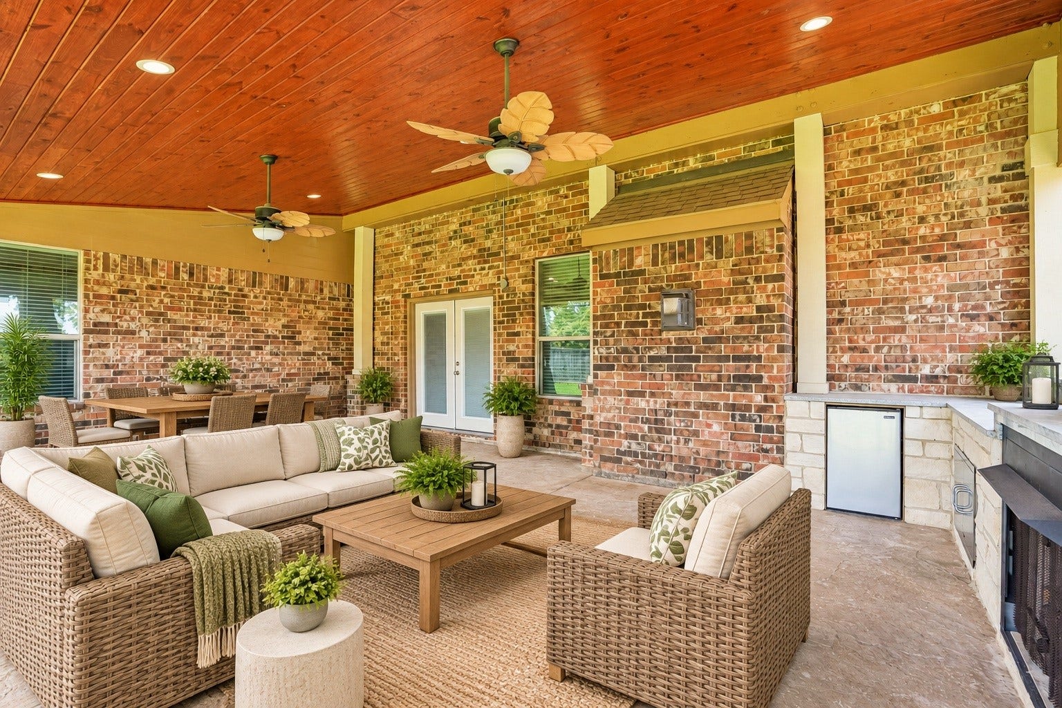 405 Old Orchard Drive, Dickinson, TX 77539 Virtually Staged. Beautiful covered patio